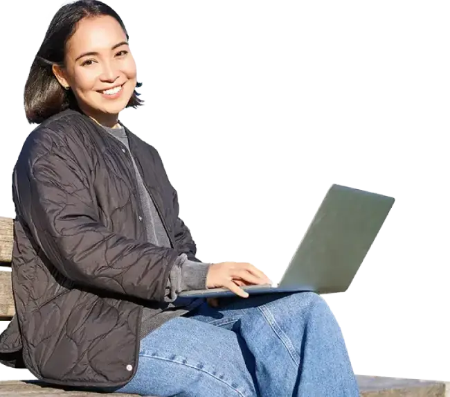 A girl reviewing the eligibility criteria model for CMU coding bootcamp